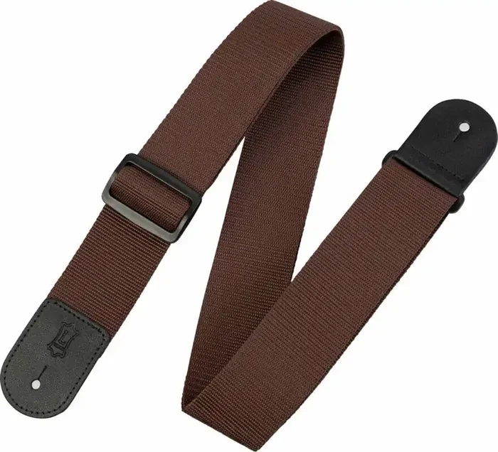 Levy‘s Single Tone Solid Colored Poly Sangle pour guitare Brown
