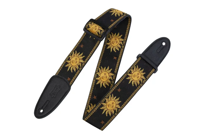LEVYS 5 CM Polypropylene & Cuir Motifs Soleil Black