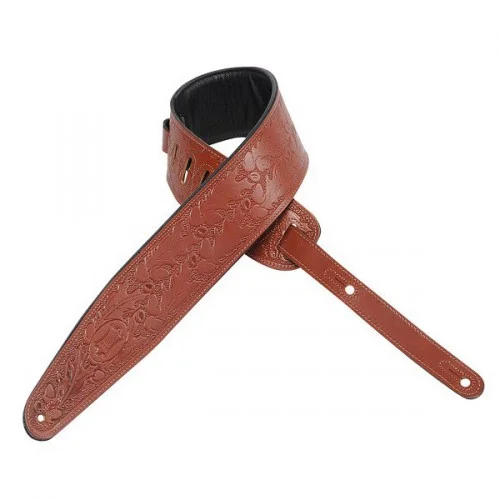 LEVYS PM44T01 SANGLE CUIR GRAVÉE COUNTRY STYLE WALNUT