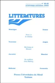 Littératures N° 48/49 printemps-automne 2003