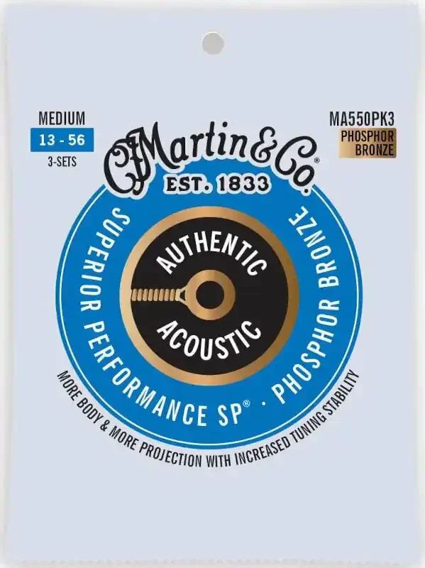 Martin MA550PK3 Authentic SP Cordes de guitares acoustiques