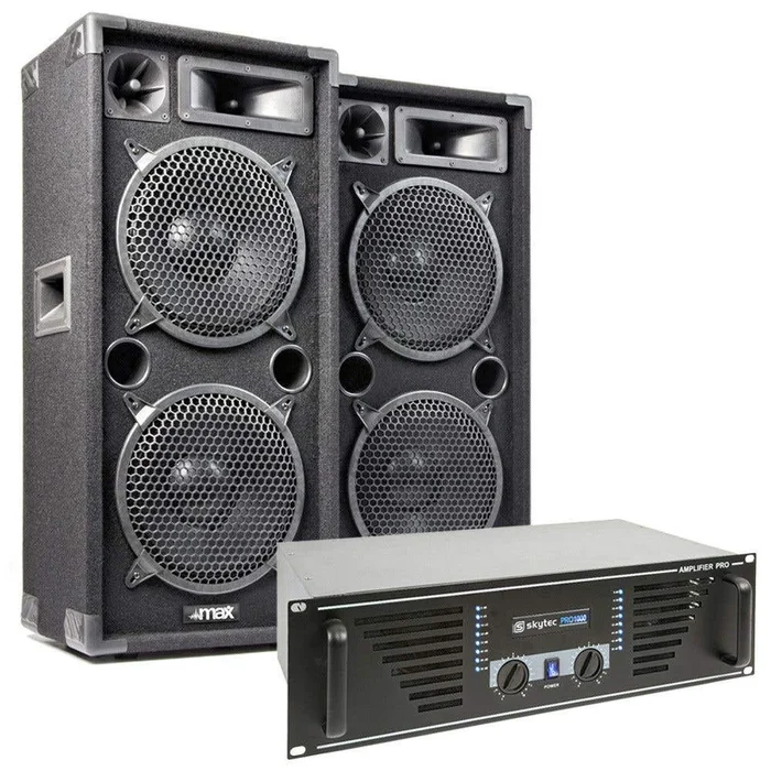MAX « Dark Night 210 » Système de Sonorisation – Kit Sono DJ – 2000W