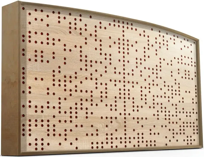 Mega Acoustic AcouStand Binary Diffuser Sonoma Oak/Natural/Red Panneau de bois absorbant