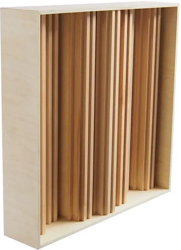Mega Acoustic Acoustic Fractal Diffuser with Frame Natural Diffuseur Acoustiques