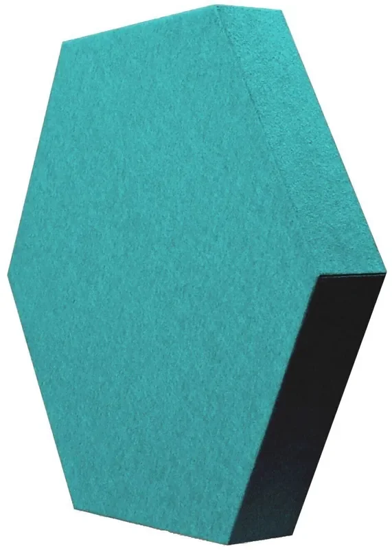 Mega Acoustic HexaPET 5 cm Turquoise Panneau de mousse absorbant