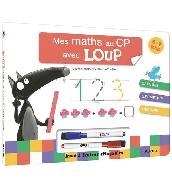 Mes maths au CP avec Loup – Avec 2 feutres effaçables