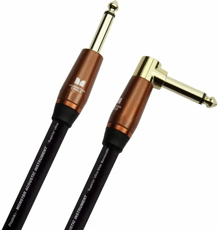 Monster Cable Prolink Acoustic 21FT Instrument Cable 6,4 m Angle – Droit Câble d‘instrument