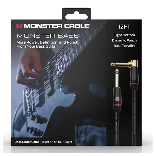 Monster Cable PROLINK MONSTER BASS INSTRUMENT CABLE JACK MALE – JACK MALE COUDE (3.65m)