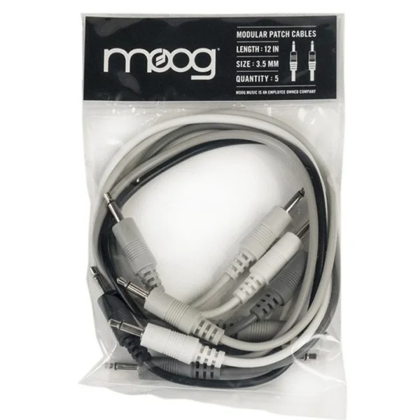 Moog SET 5 CABLES MINI JACK MONO 3.5mm (30cm)