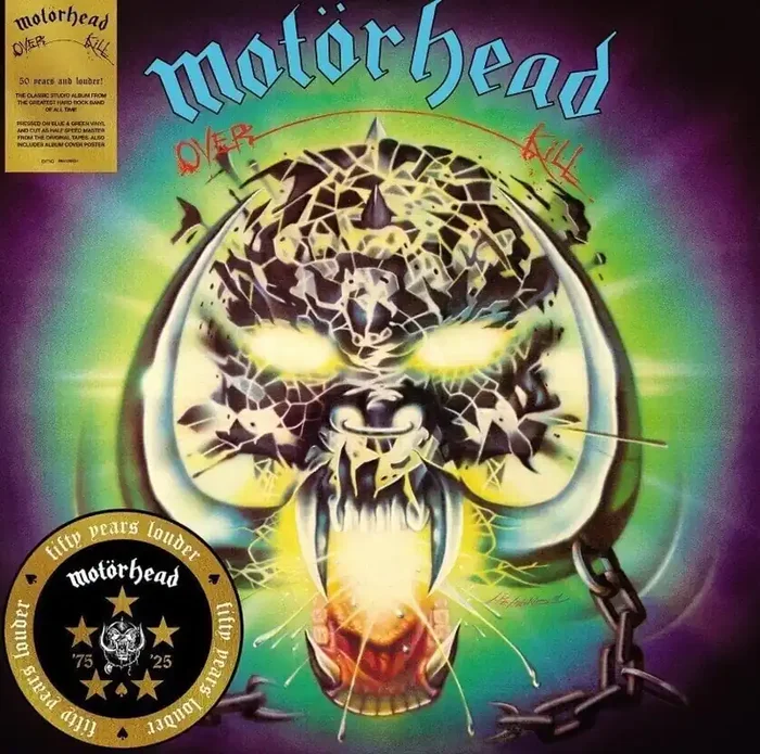 Motörhead – Overkill (Limited Edtition) (Turquoise & Blue Splatter Coloured) (Anniversary Edition) (LP)