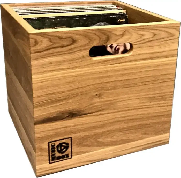 Music Box Designs 12&Prime; Vinyl Boîte pour disques LP Oiled Oak