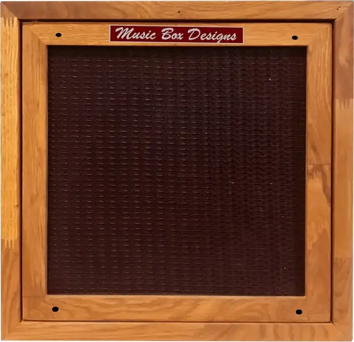 Music Box Designs The Amp Boîte pour disques LP Oak