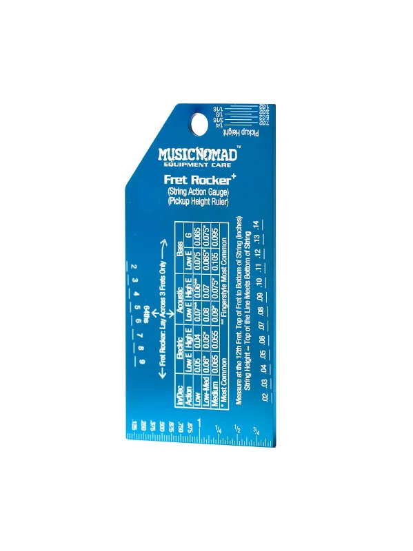 MUSICNOMAD MN822 Fret Rocker – Régle pour Mesurer Hauteur Des Cordes et Des Micros