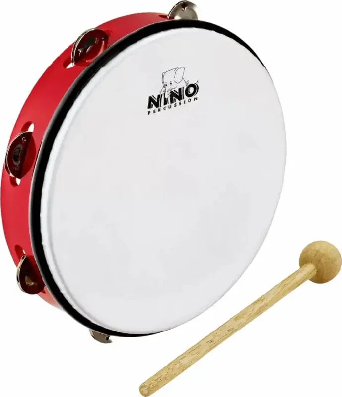 Nino NINO24-R Red Tambourin avec peau