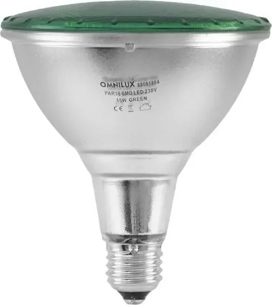 Omnilux PAR-38 230V SMD 15W E-27 LED Green Éclairage