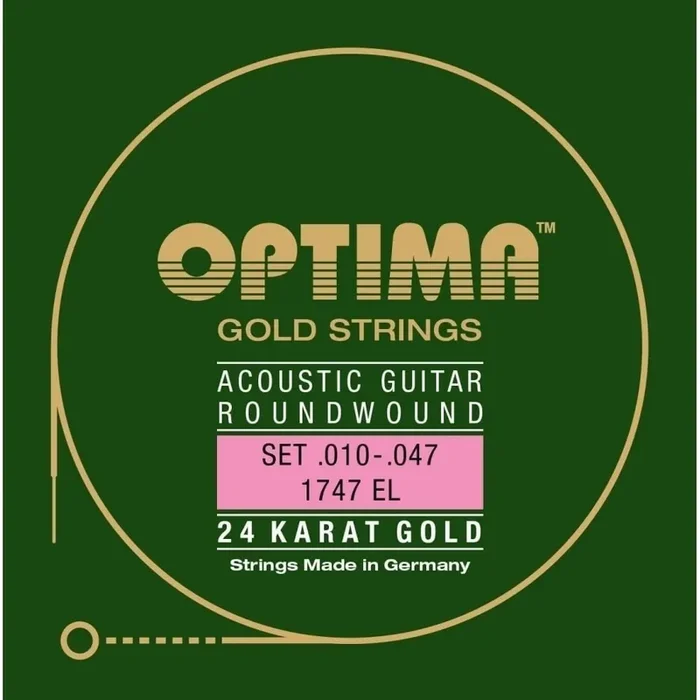 Optima 1747-EL 24K Gold Acoustics Cordes de guitares acoustiques