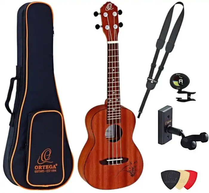 Ortega RU5MM Deluxe SET Natural Ukulélé concert