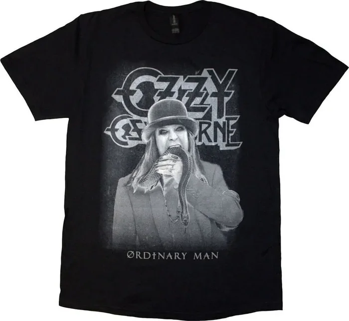 Ozzy Osbourne T-shirt Ordinary Man Snake Rayograph Unisex Black M