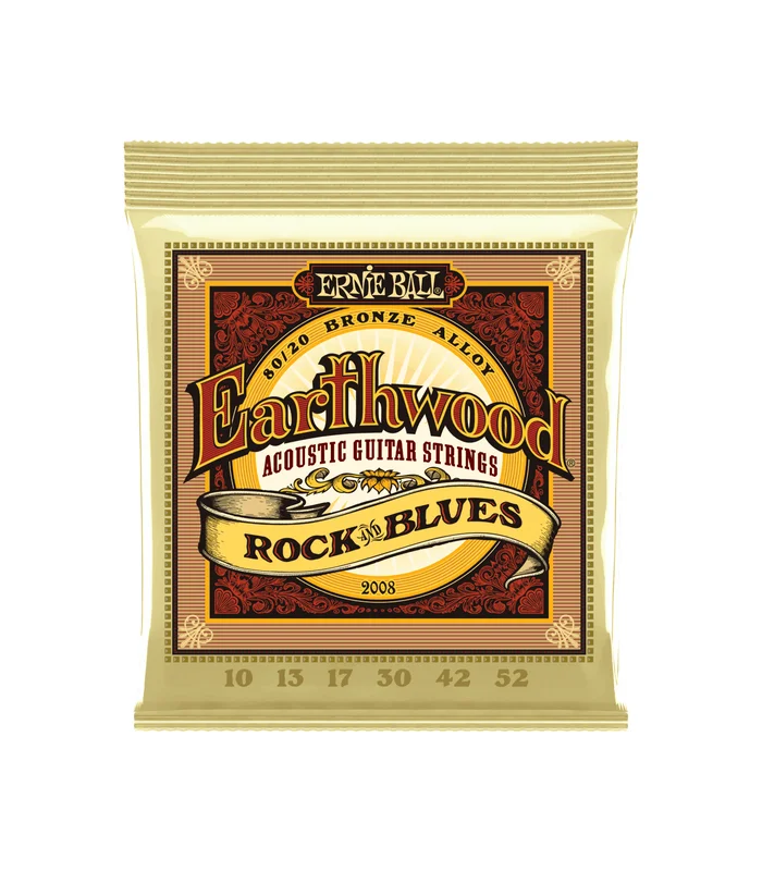 Pack de 3 jeux de Cordes pour Guitare Folk Ernie Ball 3008 Rock n blues sol non filé 10-52