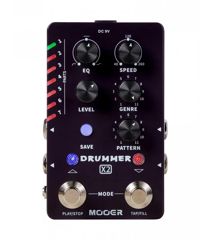 Pédale d’Effet MOOER DRUMMER X2 NOIR