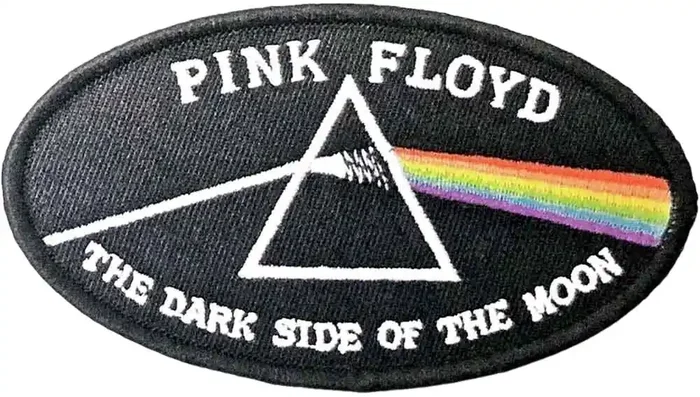 Pink Floyd Dark Side Of The Moon Oval Black Border Patch thermocollant Black