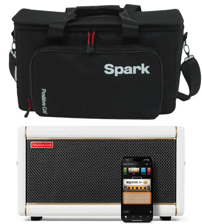 POSITIVE GRID Pack Spark 2 Pearl White + Housse