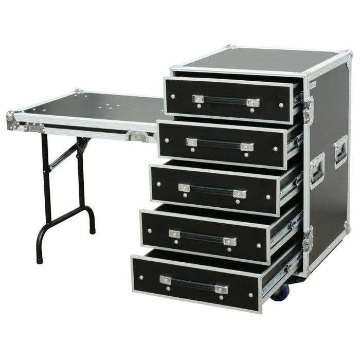 Power Dynamics PD-FA6 – Flightcase Commode avec 5 Tiroirs + Table