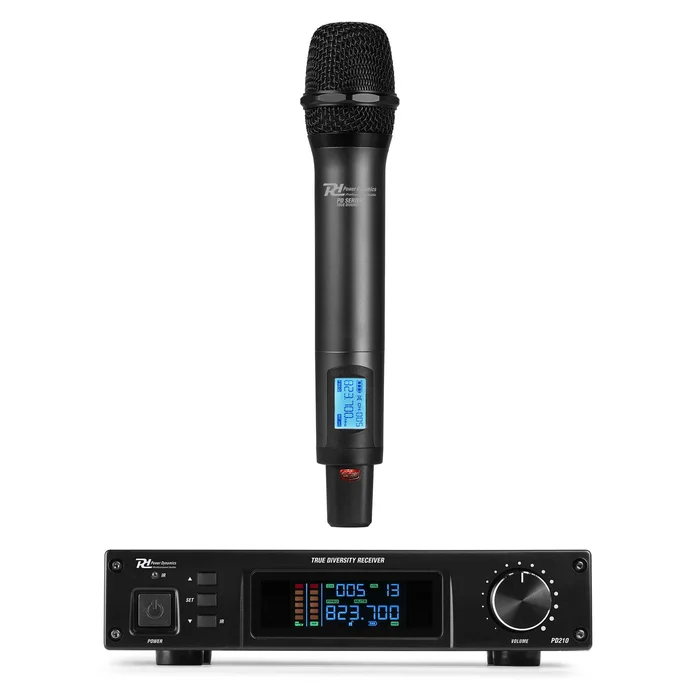 Power Dynamics PD210 – Système de Microphone Sans Fil UHF, True Diversity, 1 Micro et 1 Récepteur – 160 Canaux