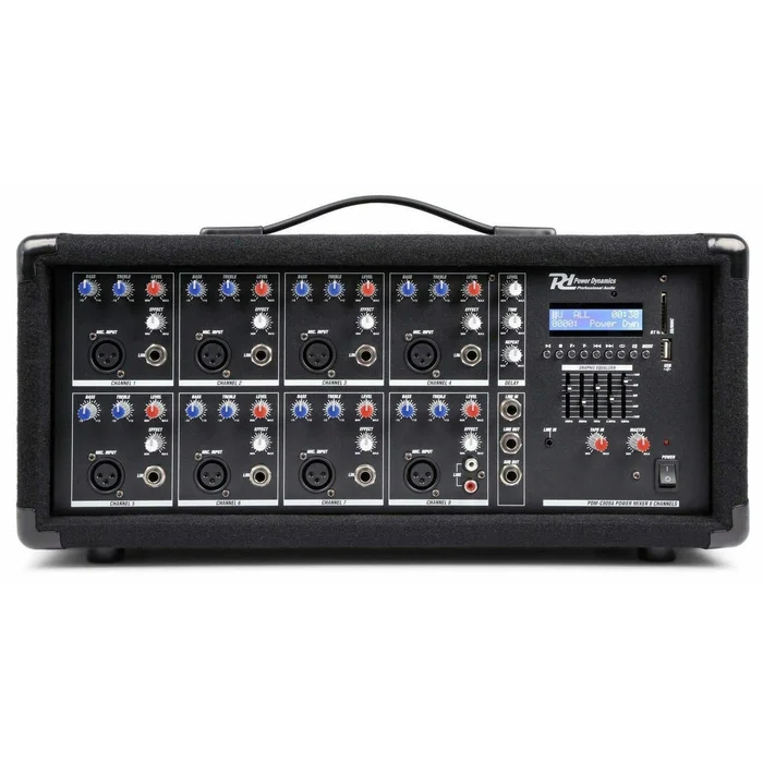 Power Dynamics PDM-C805A – Console de Mixage Amplifiée, 800 Watts, BT/USB/SD