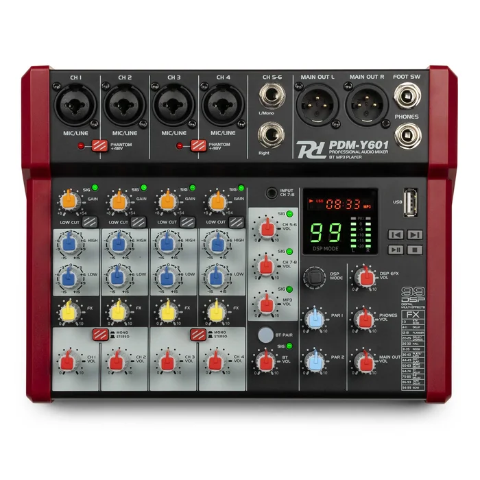Power Dynamics PDM-Y601 – Console de Mixage 6 Canaux avec Bluetooth
