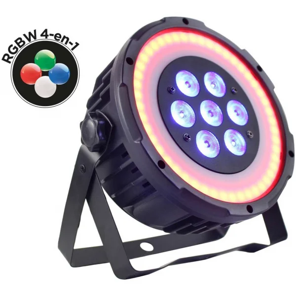 Power Lighting PAR 7x10W QUAD RING