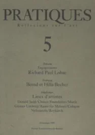 PRATIQUES. REFLEXIONS SUR L&rsquo;ART N°5