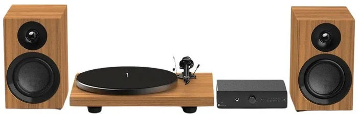 Pro-Ject Colourful Audio System E Real Wood Walnut Kit Turntable