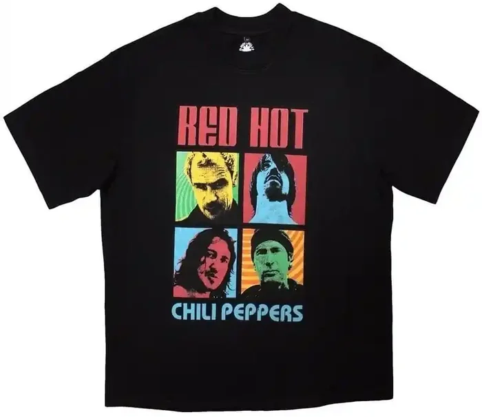Red Hot Chili Peppers T-shirt Portrait Photos Unisex Black S