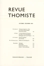Revue Thomiste. N° 4/2010, 1e édition