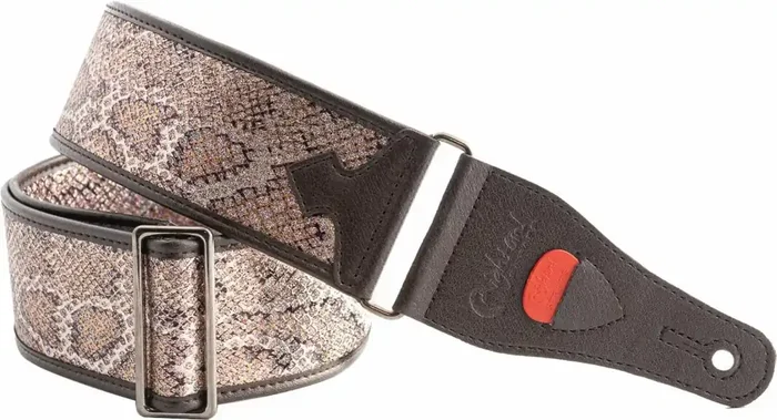 RightOnStraps Glitter Snake Courroie de guitare Snakeskin