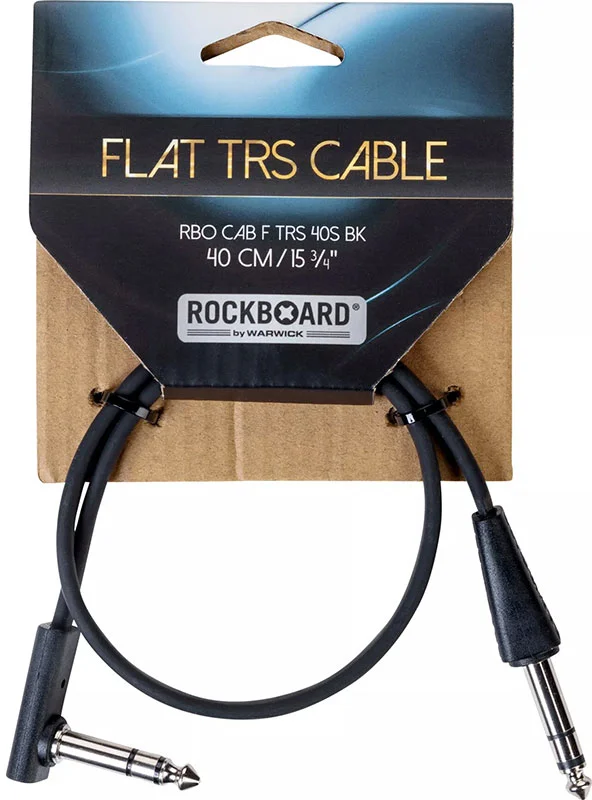 ROCKBOARD Cable Plat Trs 40 Cm, Droit/Angle – Noir