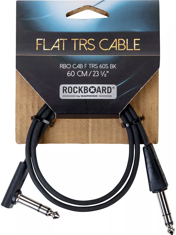 ROCKBOARD Cable Plat Trs 60 Cm, Droit/Angle – Noir