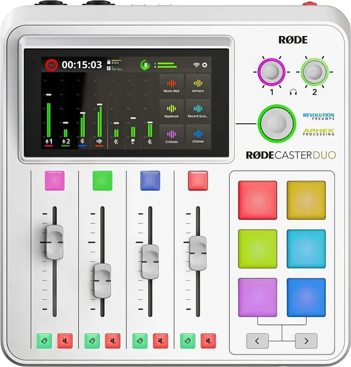 Rode RODECaster Duo WH White Tables de mixage podcast