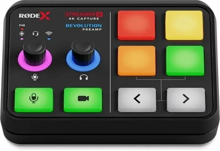 Rode Streamer X Tables de mixage podcast