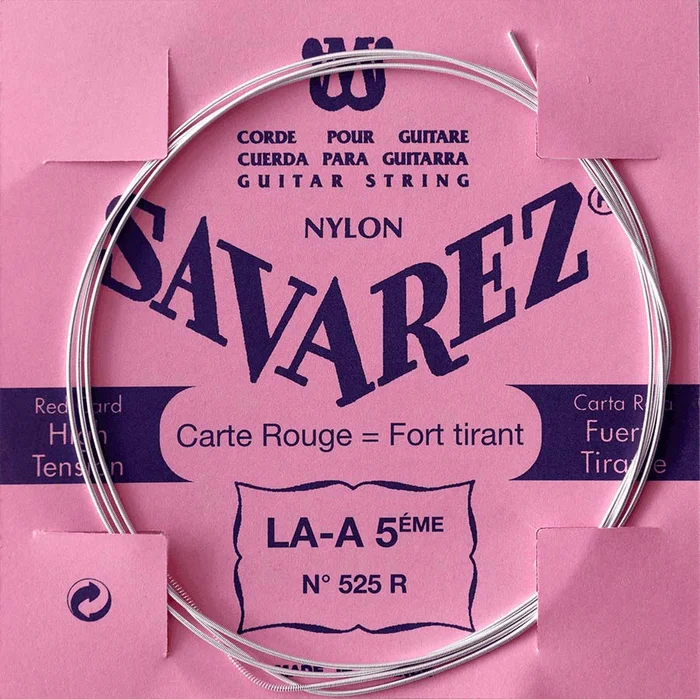 Savarez 525R LA-5 Carte Rouge Tirant Fort (Unité)