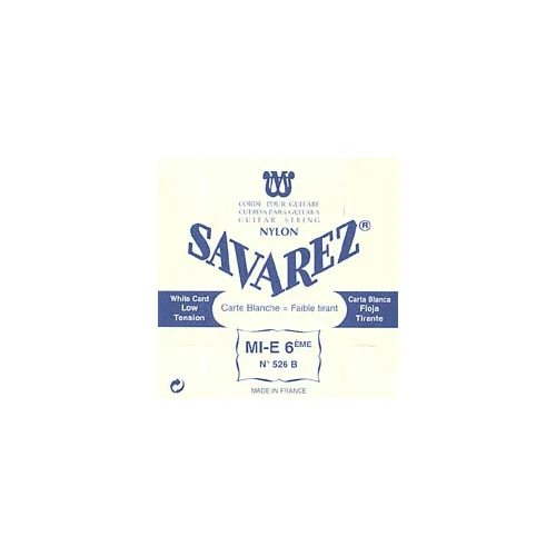 Savarez 526B MI-6 Carte Blanche Tirant Faible (Unité)