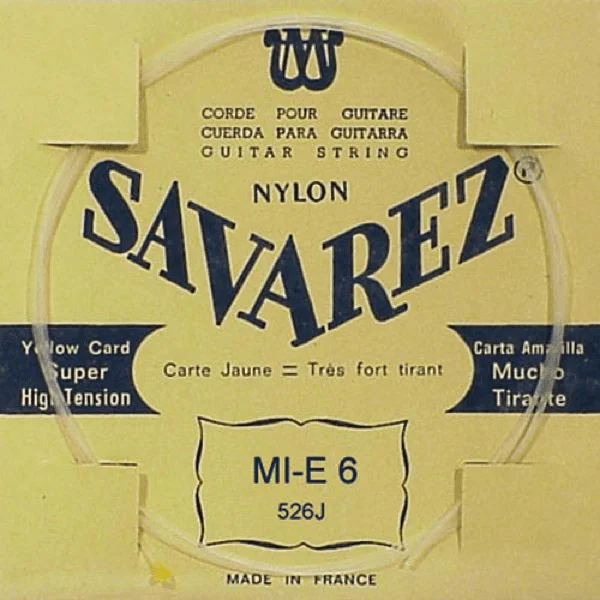 Savarez 526J MI-6 Carte Jaune Tirant Tres Fort (Unité)