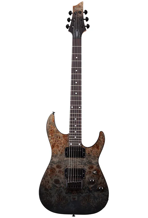 SCHECTER C-1 Standard Black Fade Burst Burl