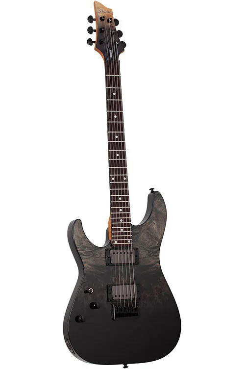 SCHECTER C-1 Standard LH Black Fade Burst Burl
