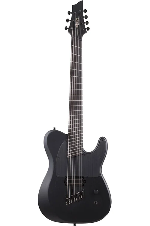 SCHECTER Pt-7 Black Multi-Scale Ops Satin Black Open Pore