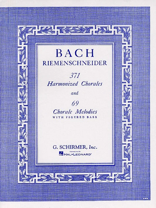 Schirmer J.S. Bach – 371 Harmonized Chorales And 69 Chorale Melodies With Fig Bass – Piano Solo