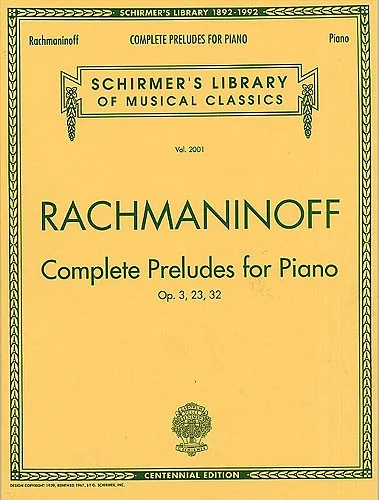 Schirmer Rachmaninov S. – Complete Preludes For Piano