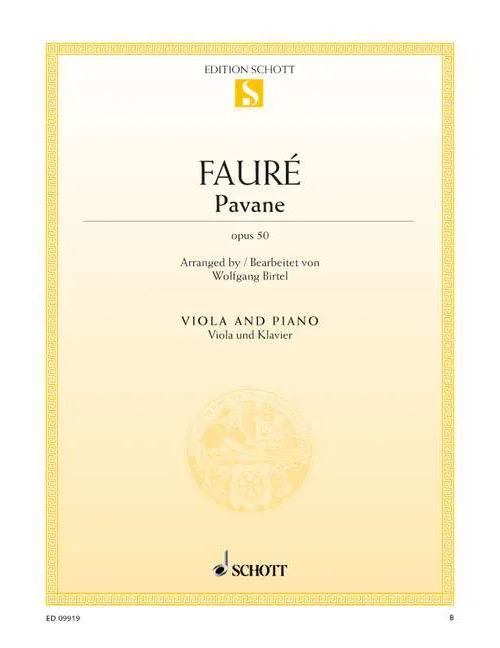 Schott Fauré – Pavane Op. 50 – Alto et Piano