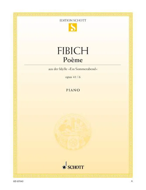 Schott Fibich – Poème Op. 41/6 – Piano